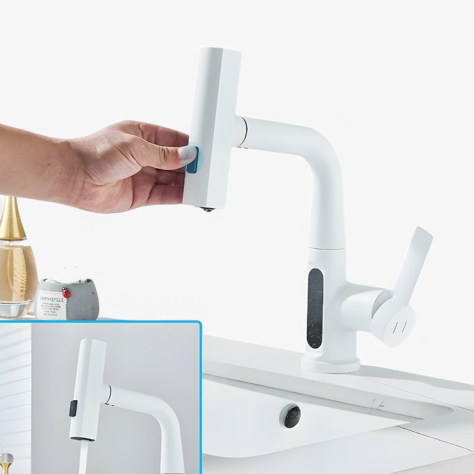 Smart LED-temperaturdisplay för kran – utdragbar vattenpip