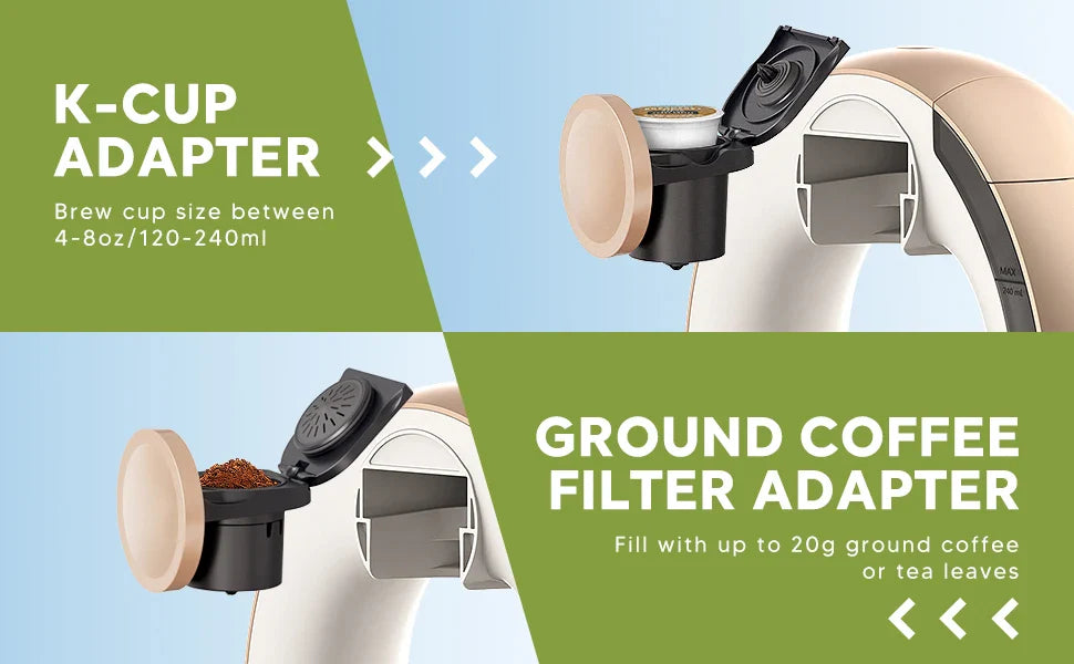 Kompakt 2-i-1-kaffebryggare – Espresso- och bryggmaskin för en portion