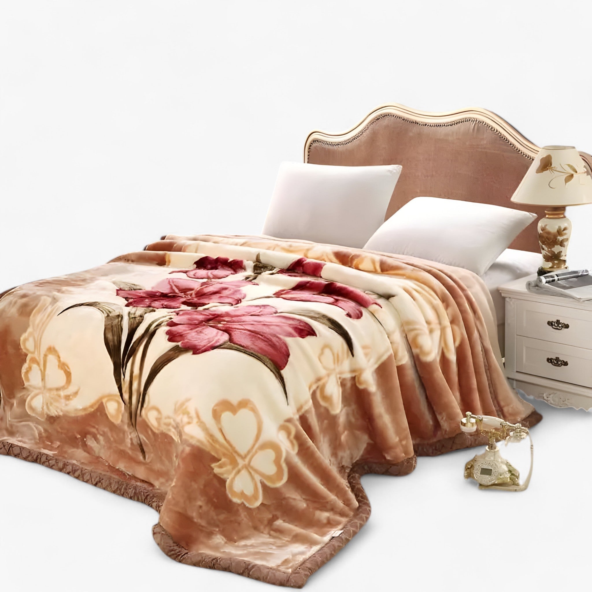 Floral Bliss Mysig Filt - Ultramjuk Komfort för Hem & Soffa