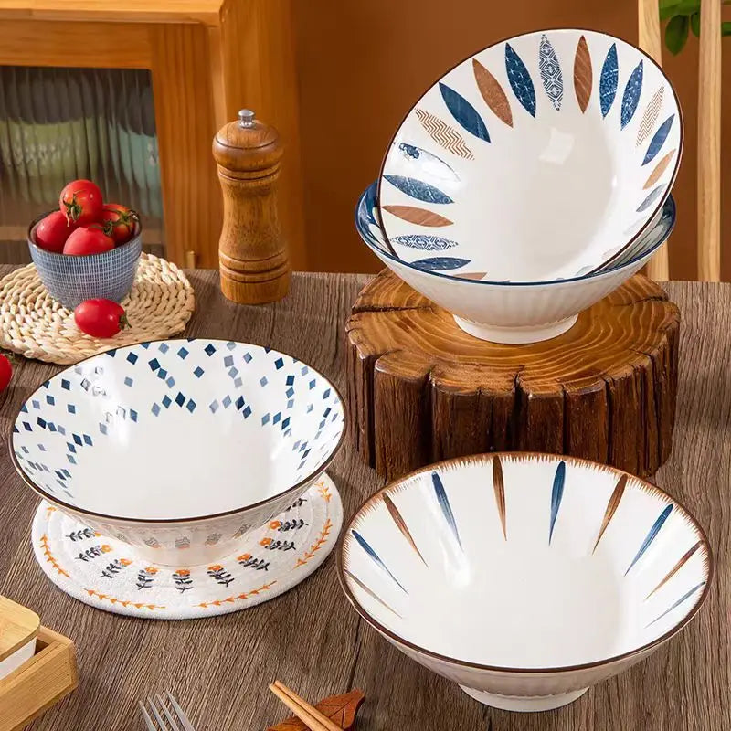 Äkta japanska nudelskålsset – Keramiska Ramen & Udon porslin