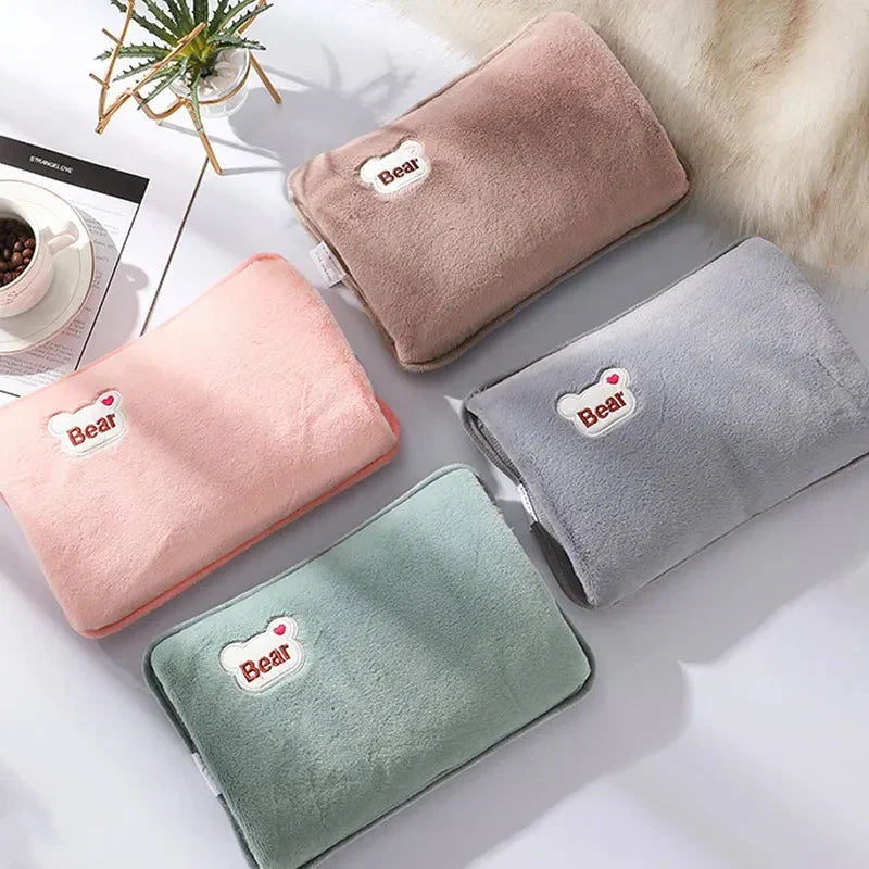 Sladdlös elektrisk värmevärmare – Mjuk plyschig värmedyna för kropp och hand