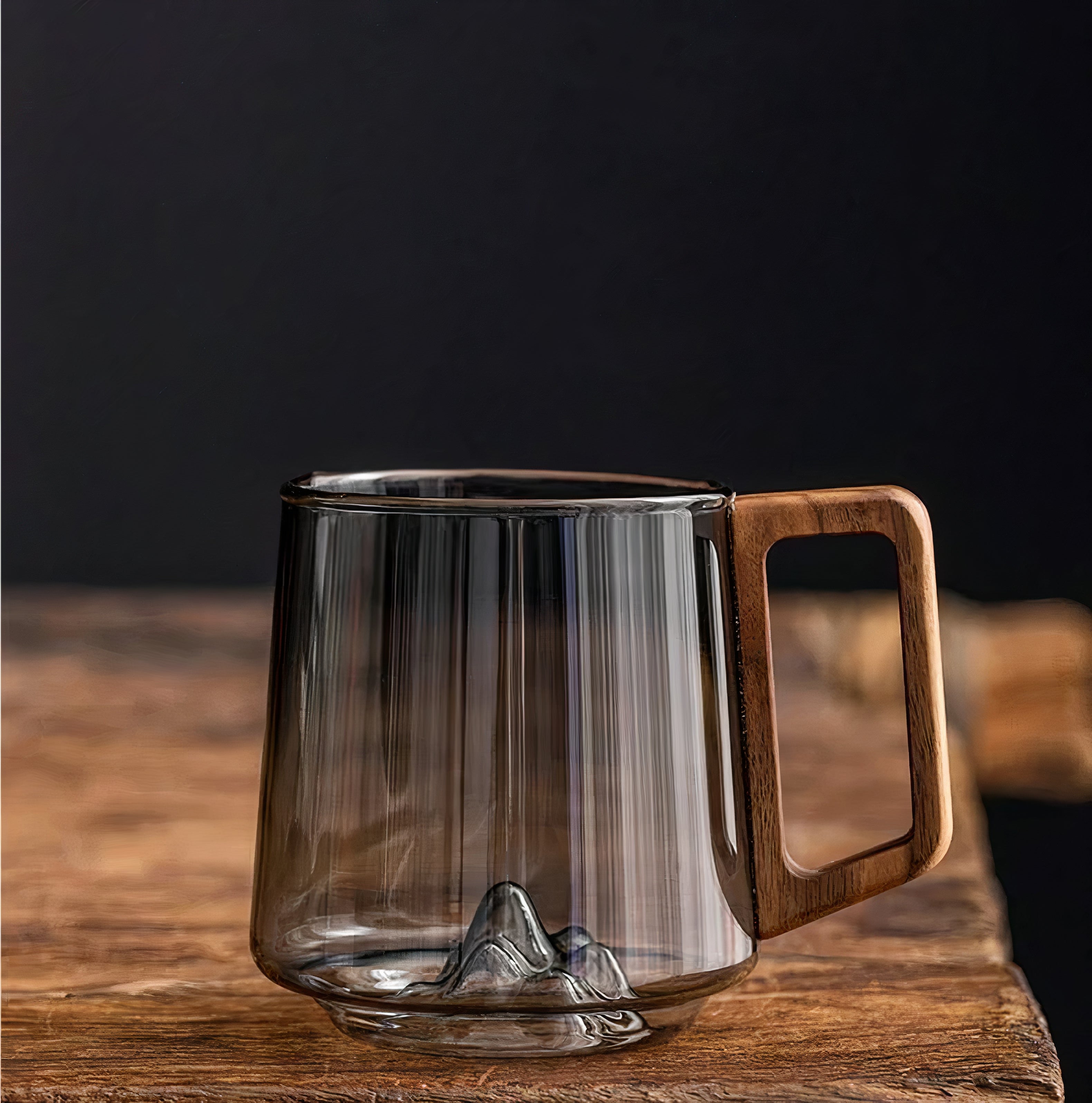 BrewLoom - Rökfärgade grå glaskaffekoppar