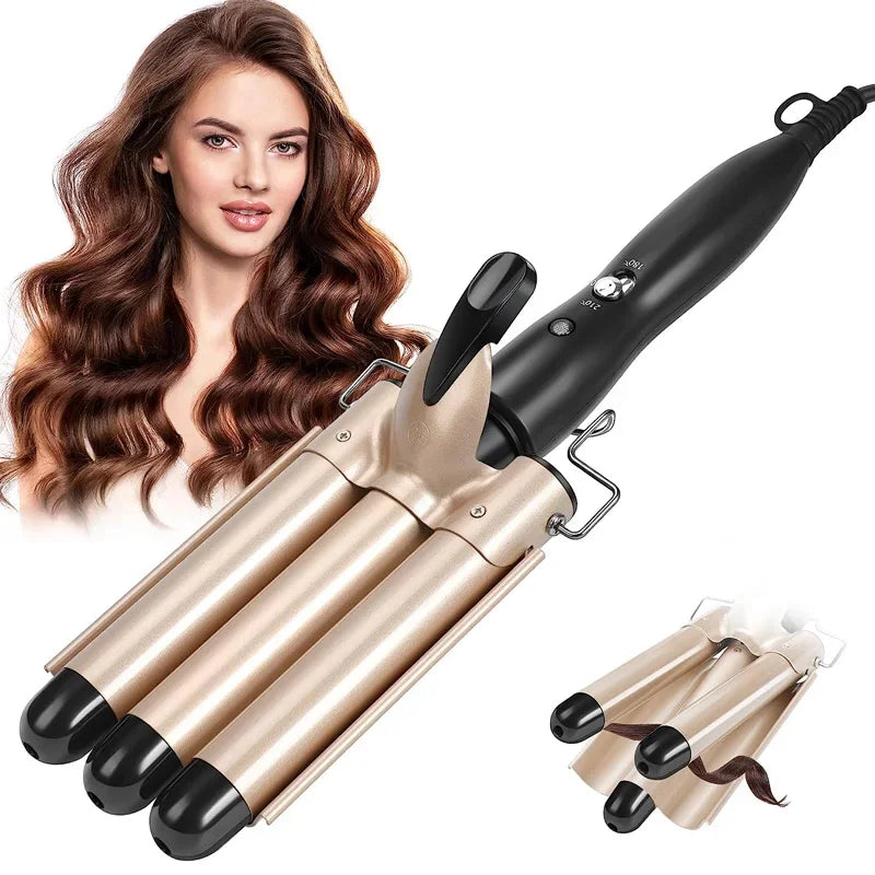 Triple Curl Wand – Frissfri glans med varje glid