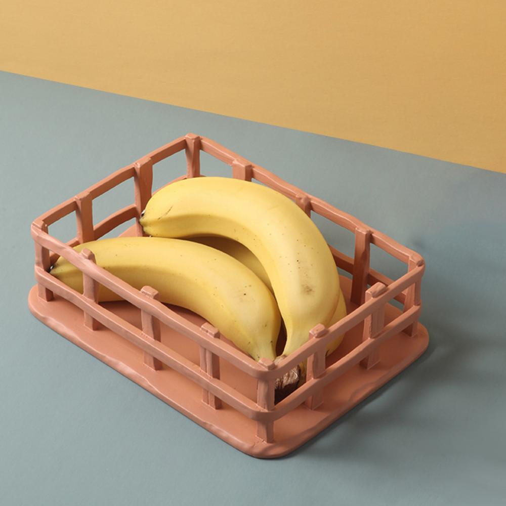 Modern bordsskiva för frukt – Konstnärlig öppen designförvaringsskål