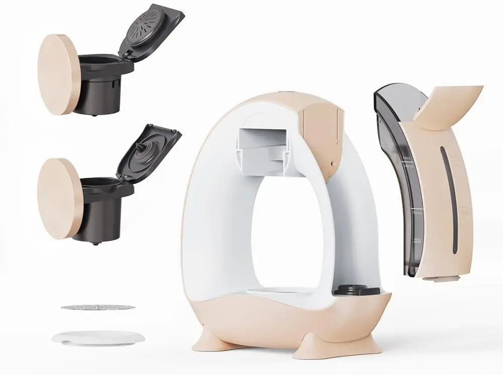 Kompakt 2-i-1-kaffebryggare – Espresso- och bryggmaskin för en portion