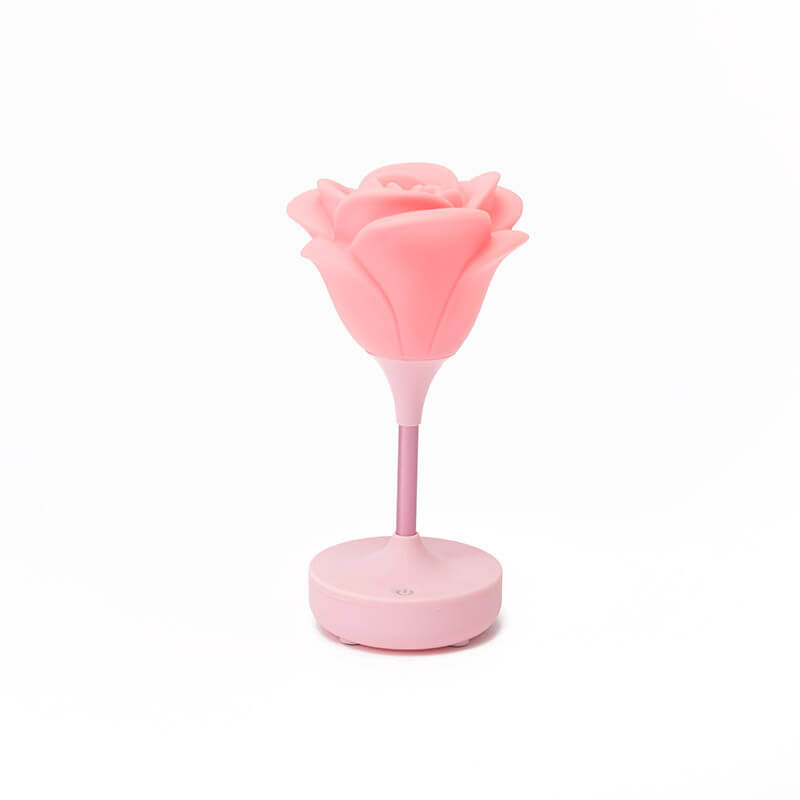 RoseGlow | Romantisk rosa USB uppladdningsbar Touch LED nattlampa