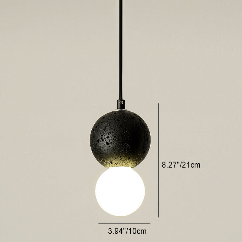 Enkel LED Scandinavian Contemporary Orb Terrazzo Pendellampa