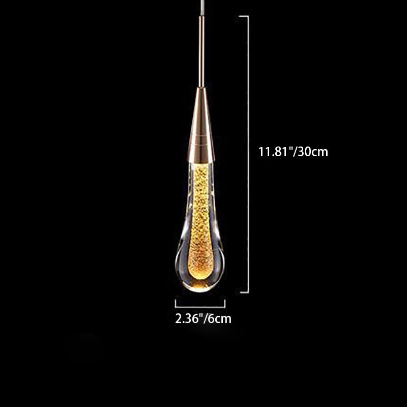 Modern skandinavisk LED-lampa i vattendroppsglas