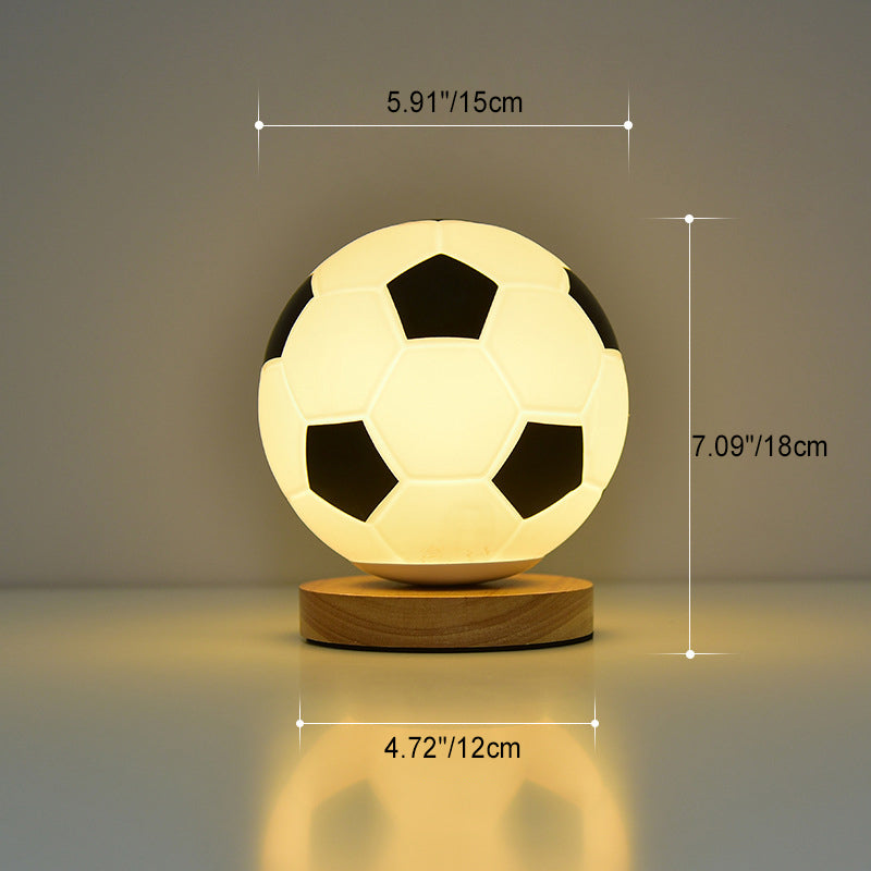 Snygg Globe LED-bordslampa - Trä- och glasdesign