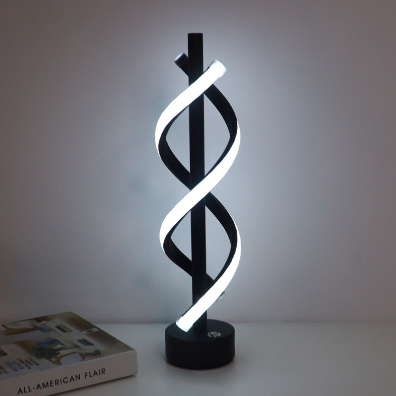 Nordic Dual Spiral LED-lampa – modern järnremsdesign