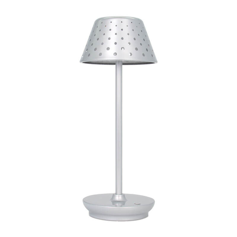 LumiSteel | Modern Minimalistisk Perforerad Smidesjärn USB LED Bordslampa