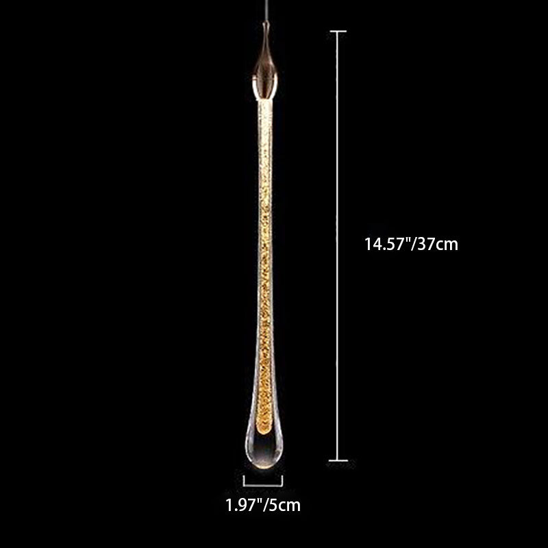 Modern skandinavisk LED-lampa i vattendroppsglas