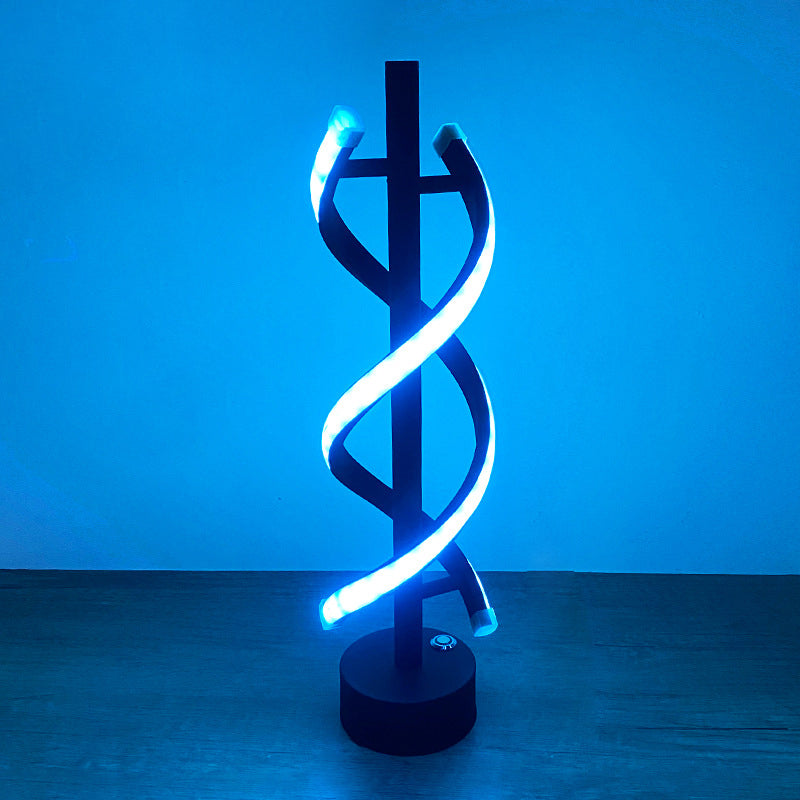 Nordic Dual Spiral LED-lampa – modern järnremsdesign