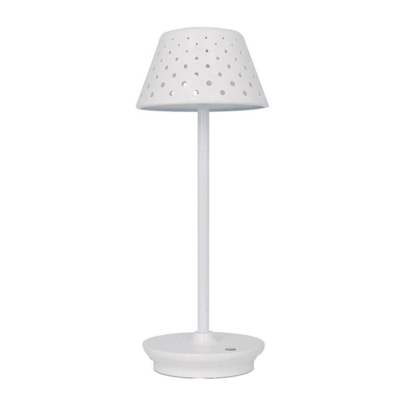 LumiSteel | Modern Minimalistisk Perforerad Smidesjärn USB LED Bordslampa