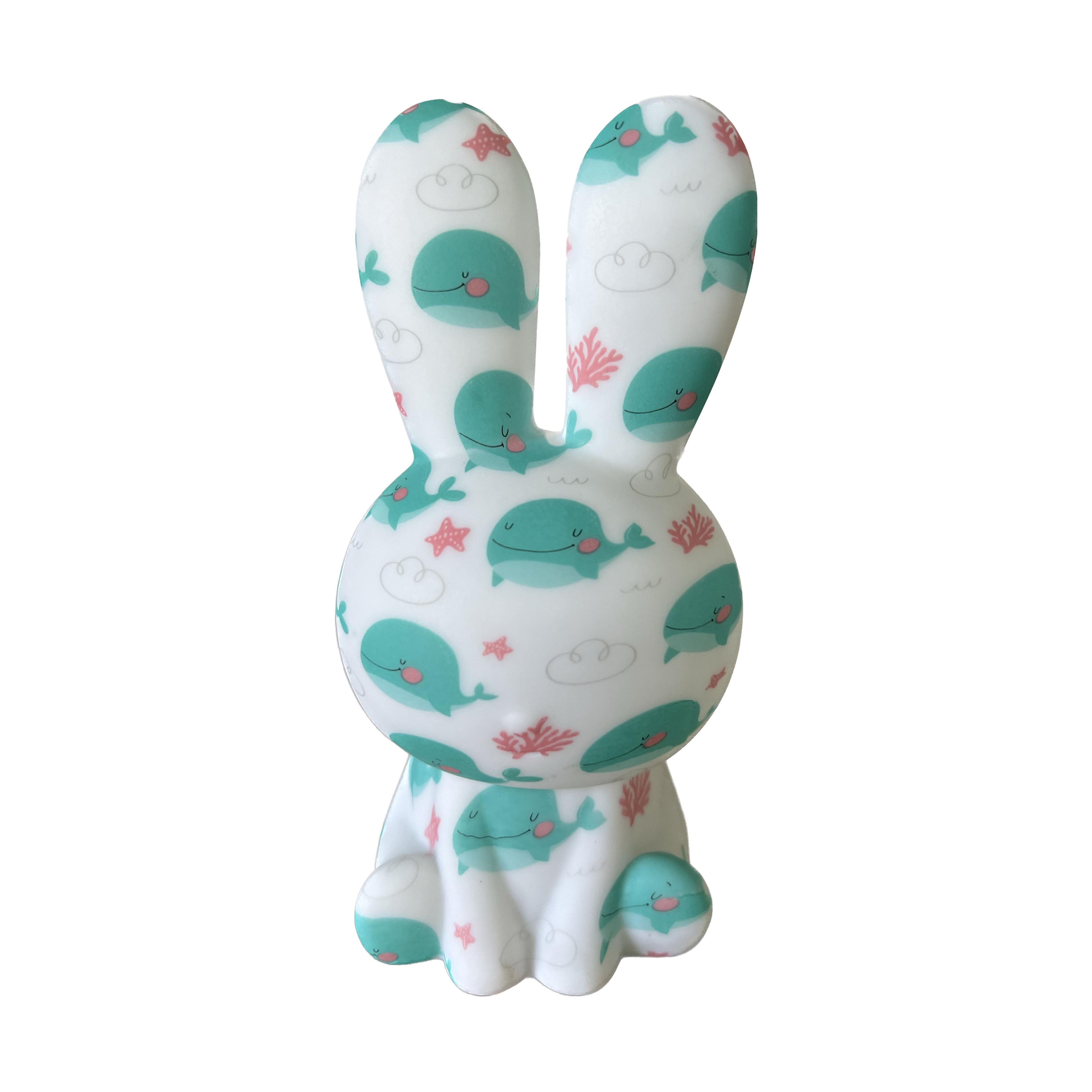 RainbowBunny | Kreativ 3D-skriven LED-nattlampa med handmålad design