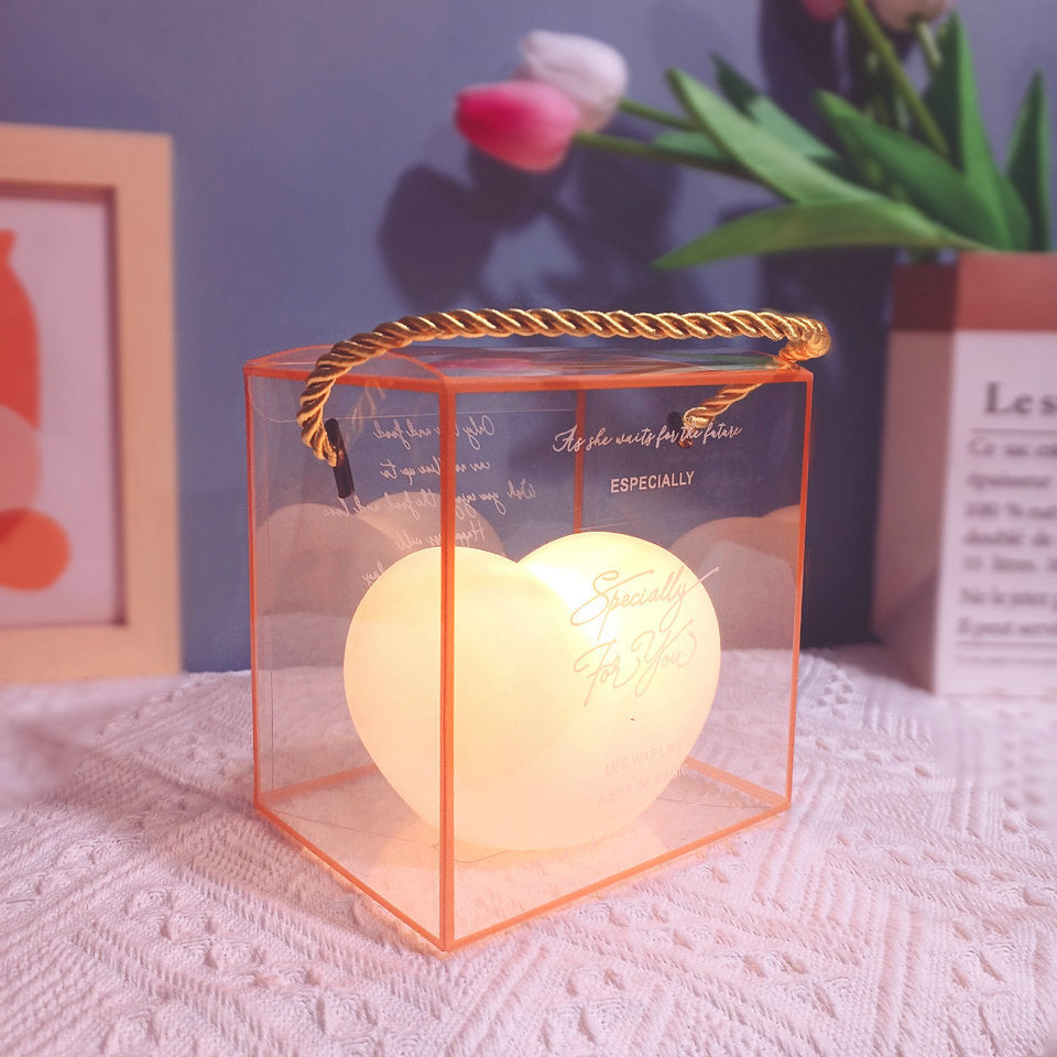 Luminous Heart LED-bordsnattlampa – Chic silikonglöd