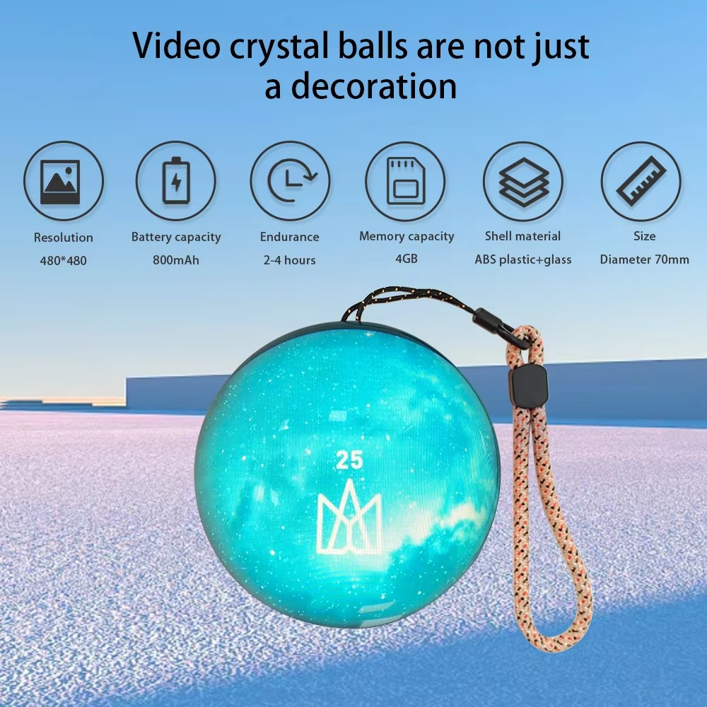 3D-holografisk kristallkula – Uppslukande LED-displaysfär med dynamiska bilder