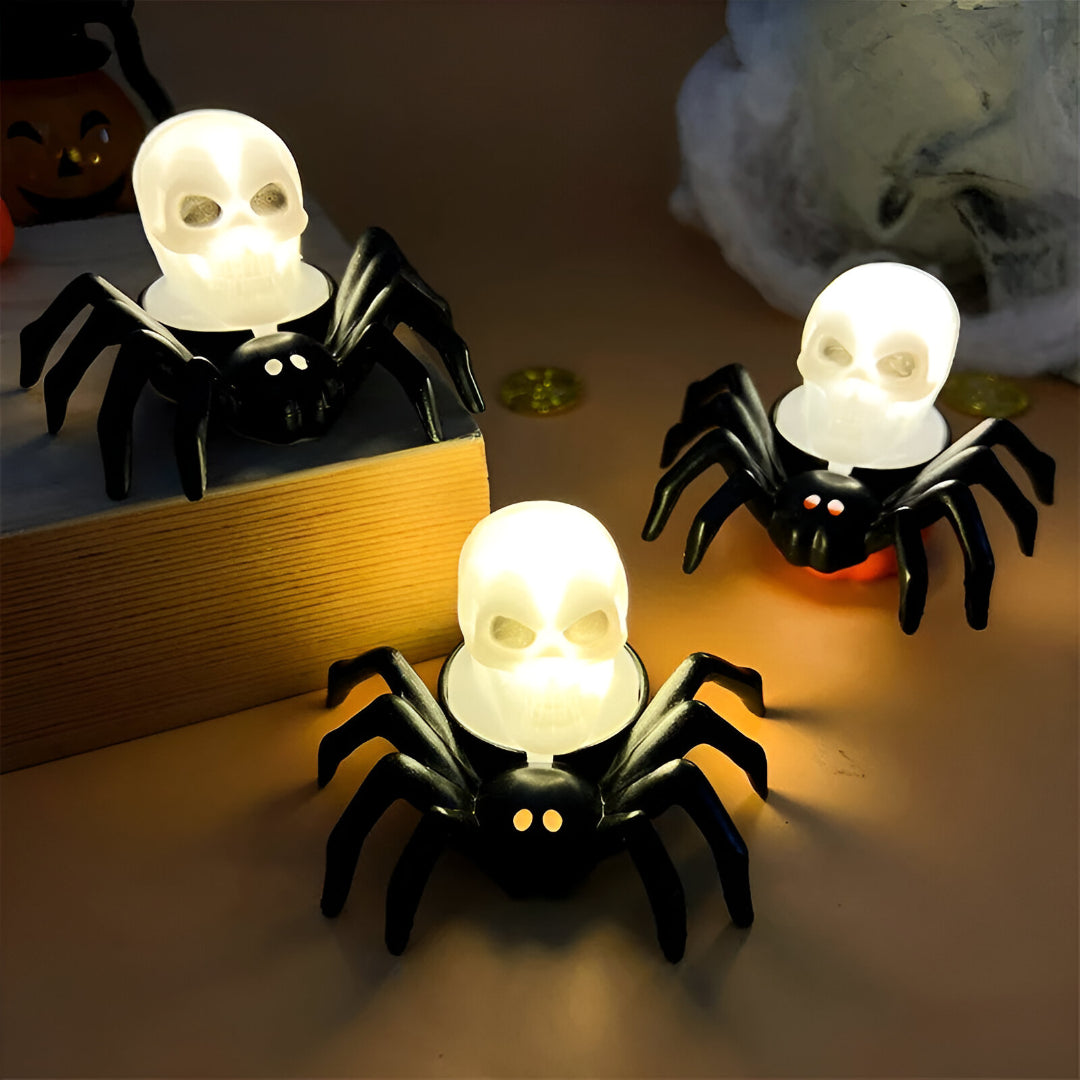 Krypande lysande krypdjur – LED-spindelbenslampor för skrämmande Halloweendekoration