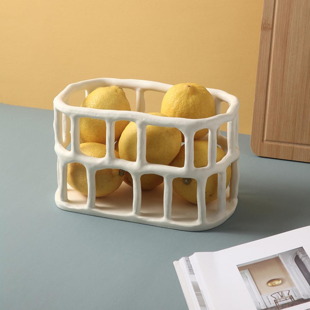 Modern bordsskiva för frukt – Konstnärlig öppen designförvaringsskål
