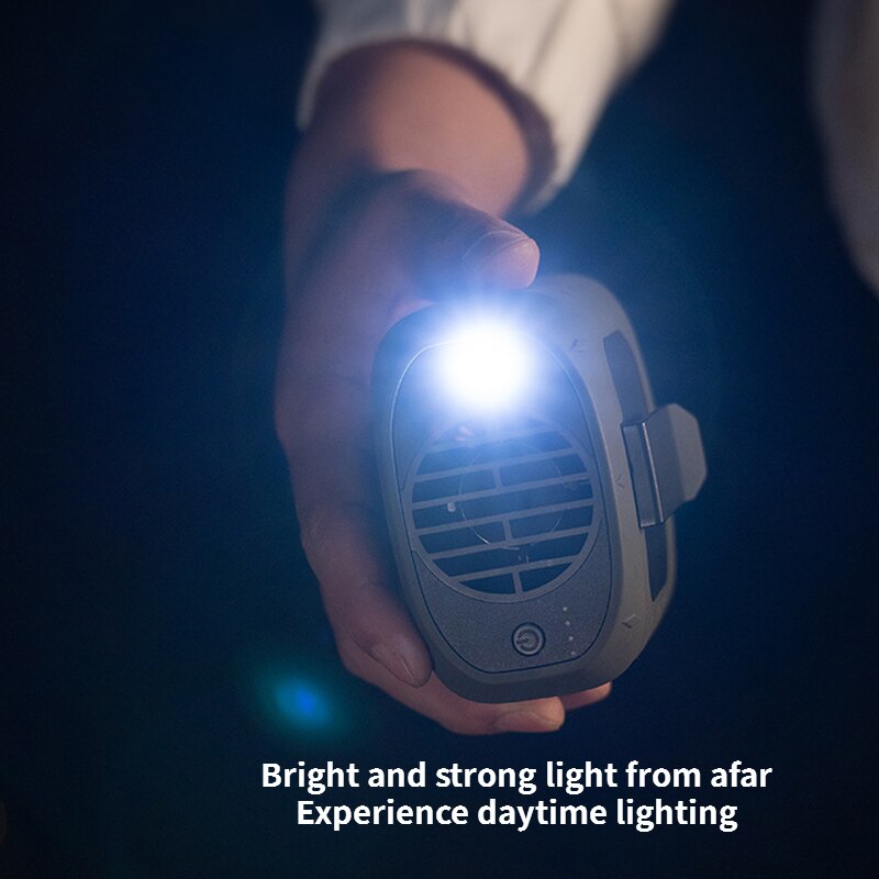 8000mAh uppladdningsbar utomhusfläkt med powerbank – Bärbar kylvänja med klämma