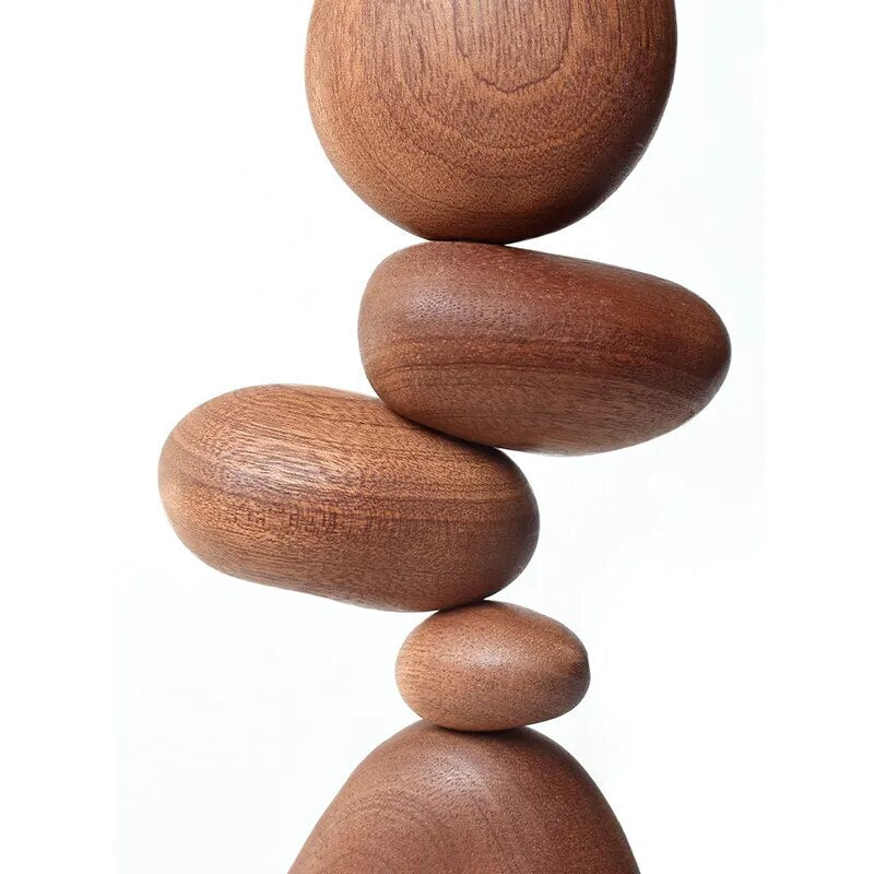 Zen Harmony träskulptur – modern minimalistisk inredning för ett lugnt utrymme
