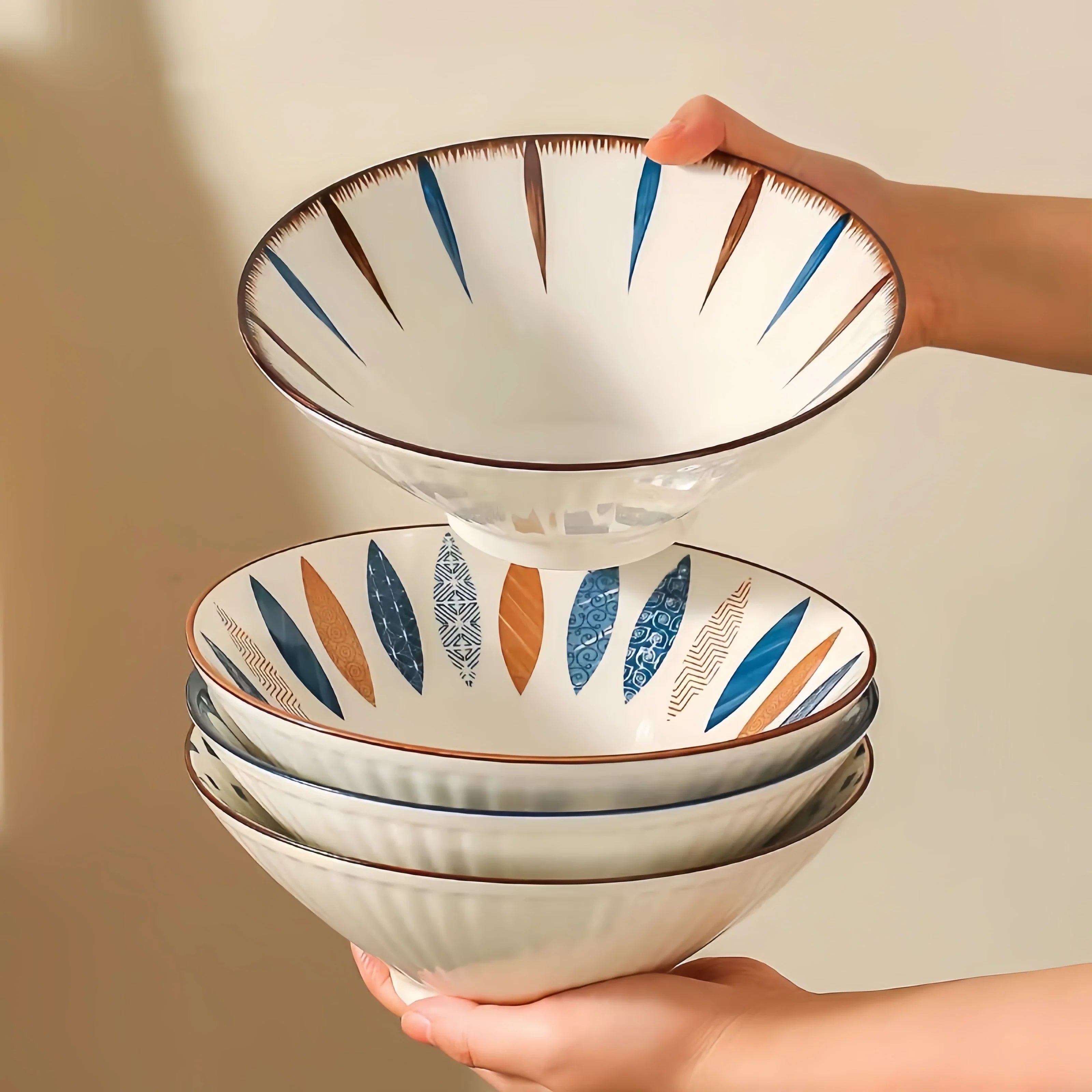 Äkta japanska nudelskålsset – Keramiska Ramen & Udon porslin