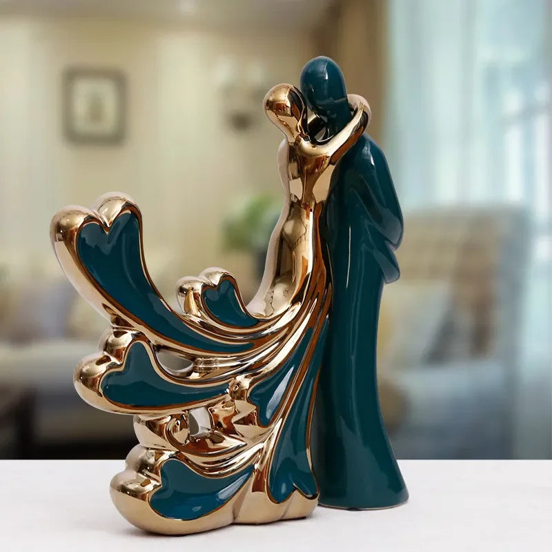 Modern Love Embrace-figur – Dekorativ hartsdekoration för sovrum och vardagsrum