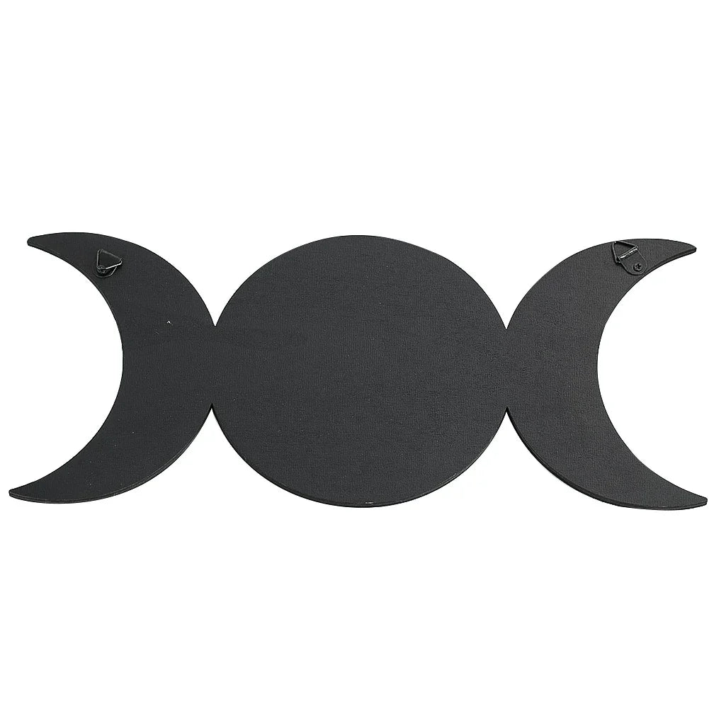 Mystiskt Livets Träd & Månen Träväggkonst – Spirituell Boho Heminredning