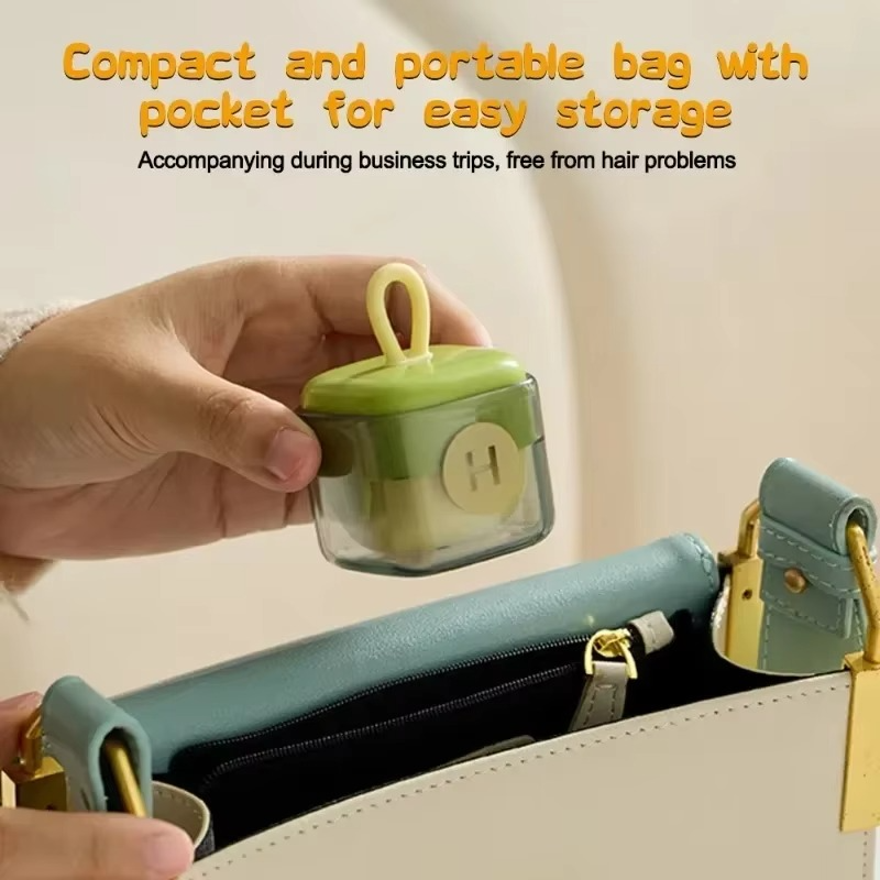 Kompakt återanvändbar luddrulle – Resevänlig borttagare av djurhår och damm för kläder och tyger