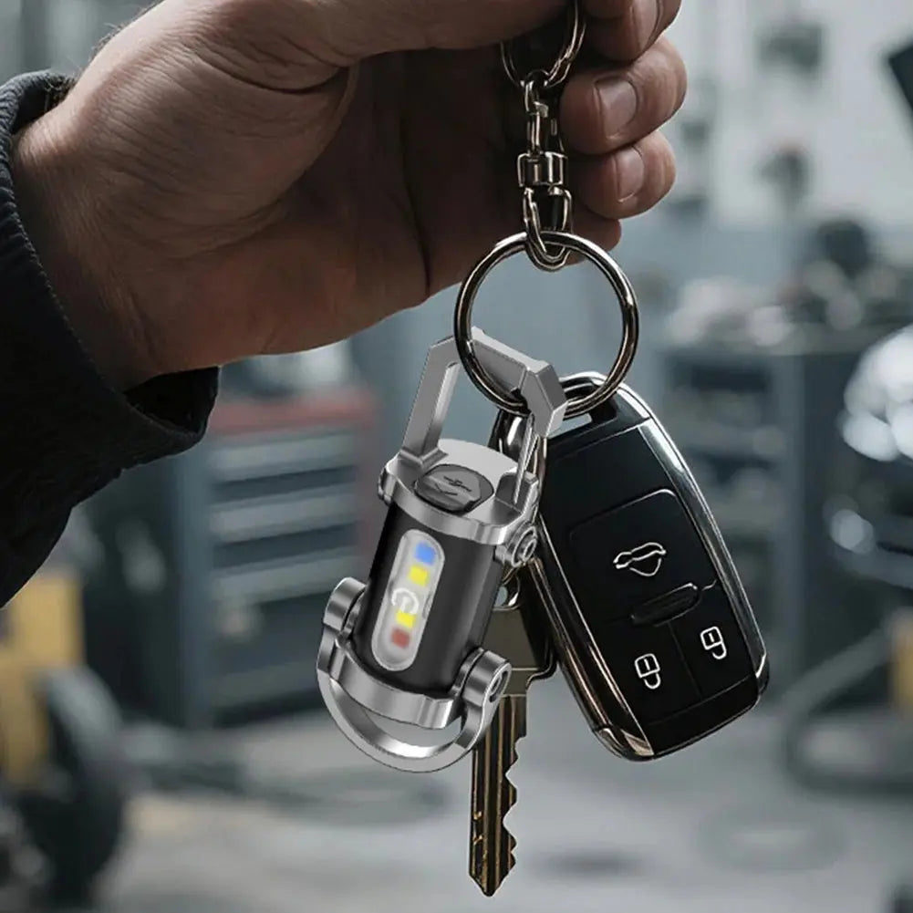 Mini LED-nyckelringsficklampa - Bärbar nödlampa för utomhusbruk och vägkanten