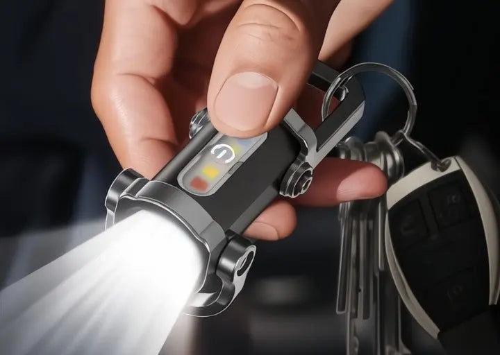 Mini LED-nyckelringsficklampa - Bärbar nödlampa för utomhusbruk och vägkanten
