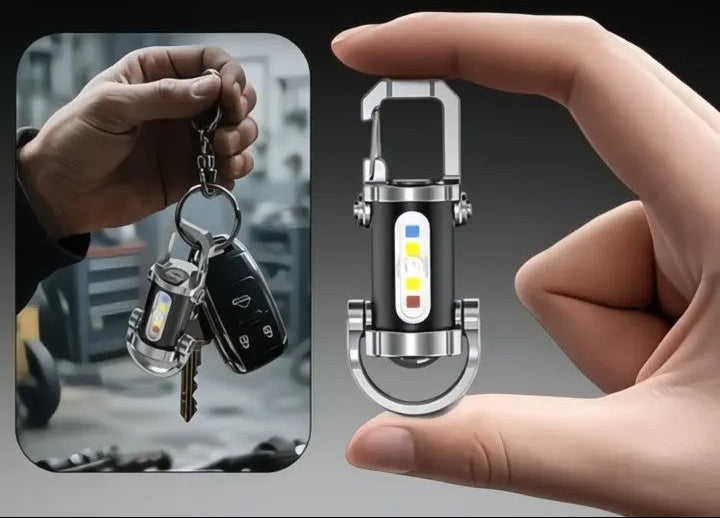 Mini LED-nyckelringsficklampa - Bärbar nödlampa för utomhusbruk och vägkanten