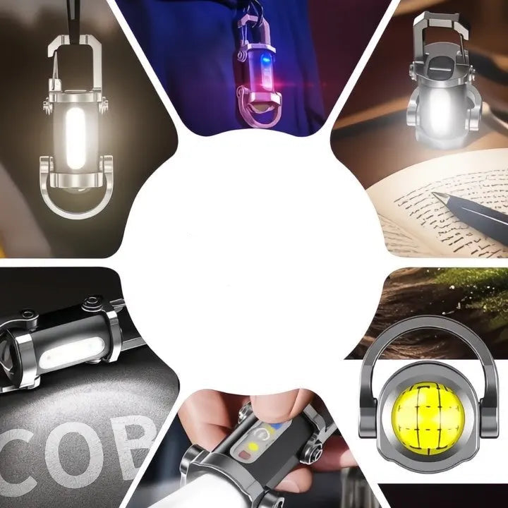 Mini LED-nyckelringsficklampa - Bärbar nödlampa för utomhusbruk och vägkanten