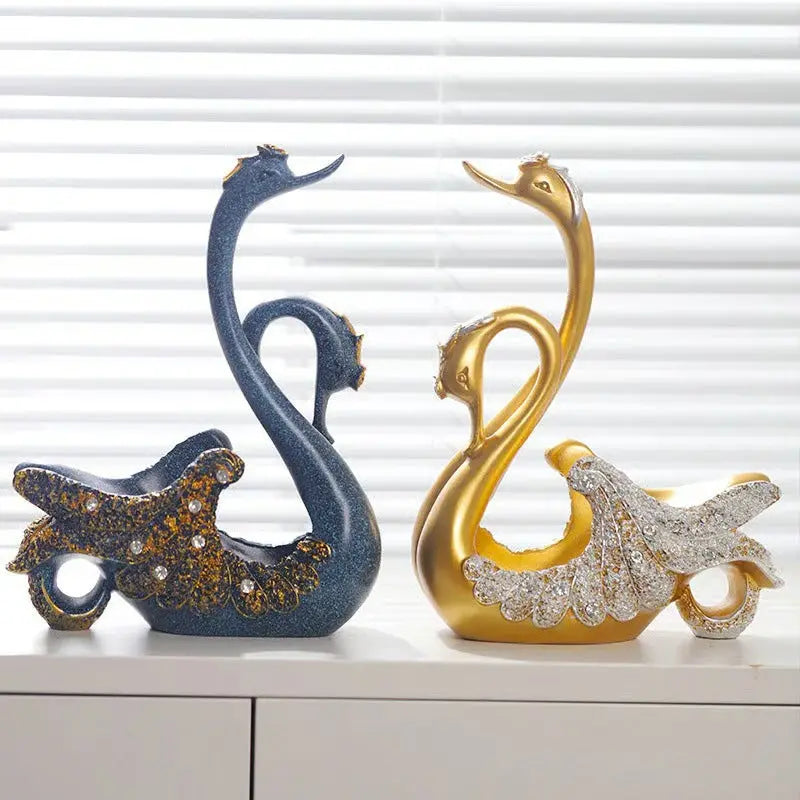 Elegant Swan-vinställ - Konstnärlig flaskhållare för snygg heminredning