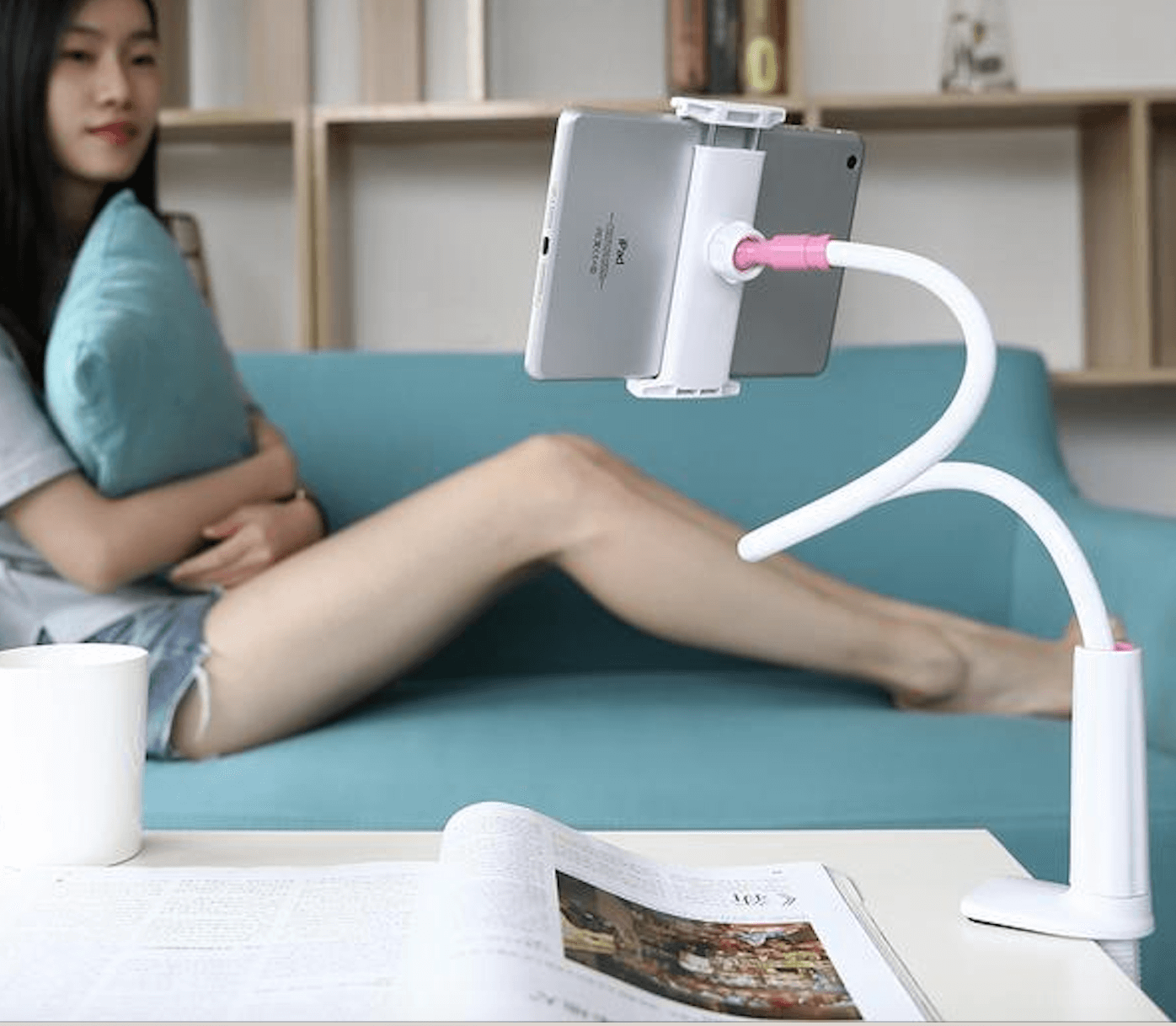 Skrivbordsstativ för flera enheter – Säkert grepp för smartphones och surfplattor