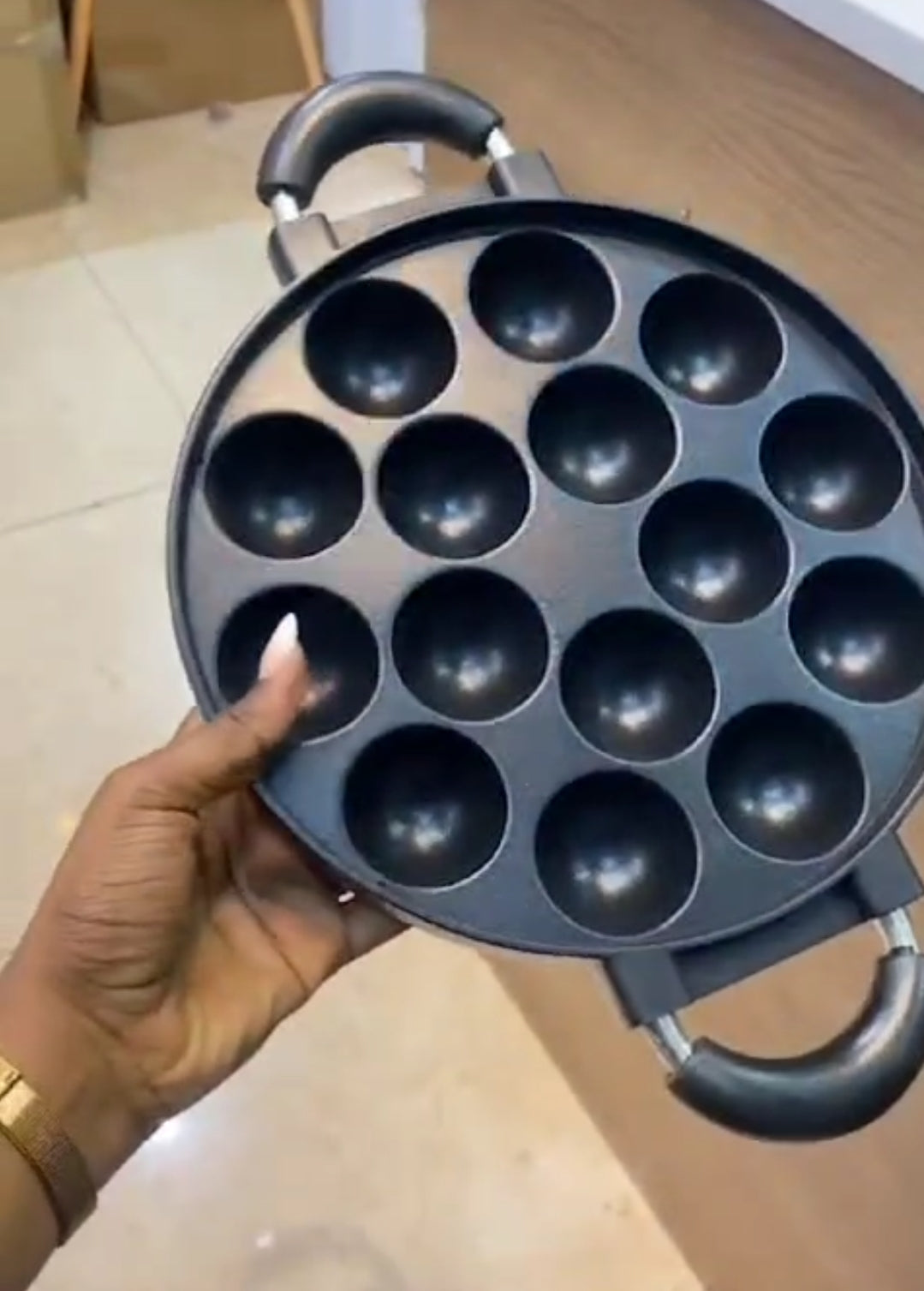 Non-stick Takoyaki-panna – Gjuten aluminiumkulform för japanska snacks och cake pops