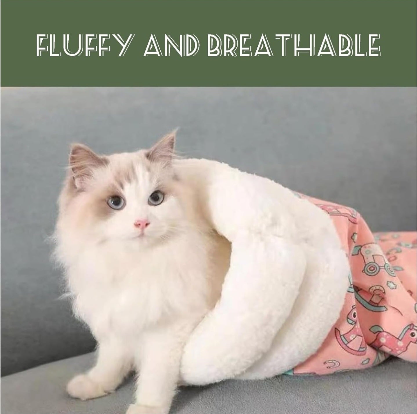 Mysig kattungesovsäck – plyschig sovsäck för katter och små husdjur