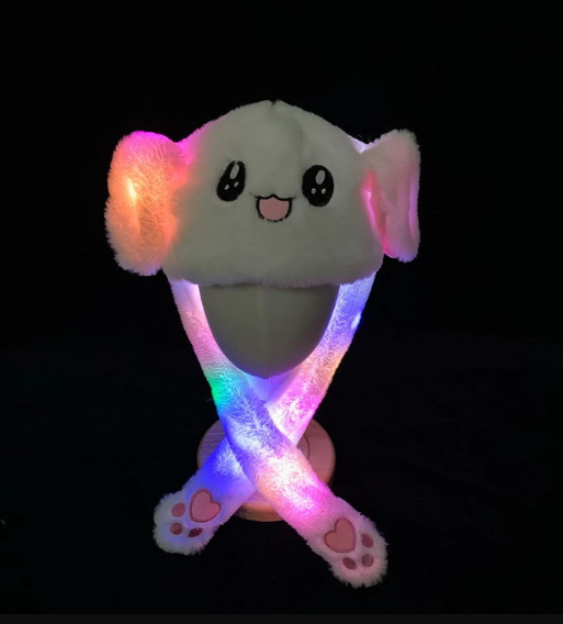 Animerad Floppy Ear-kaninhatt – Söt plyschfestkeps med rörliga öron