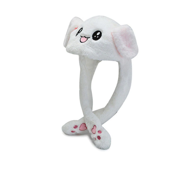 Animerad Floppy Ear-kaninhatt – Söt plyschfestkeps med rörliga öron