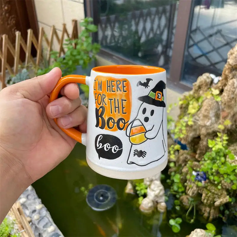 Kuslig söt Halloweenmugg – Keramisk kaffekopp för säsongsdrycker
