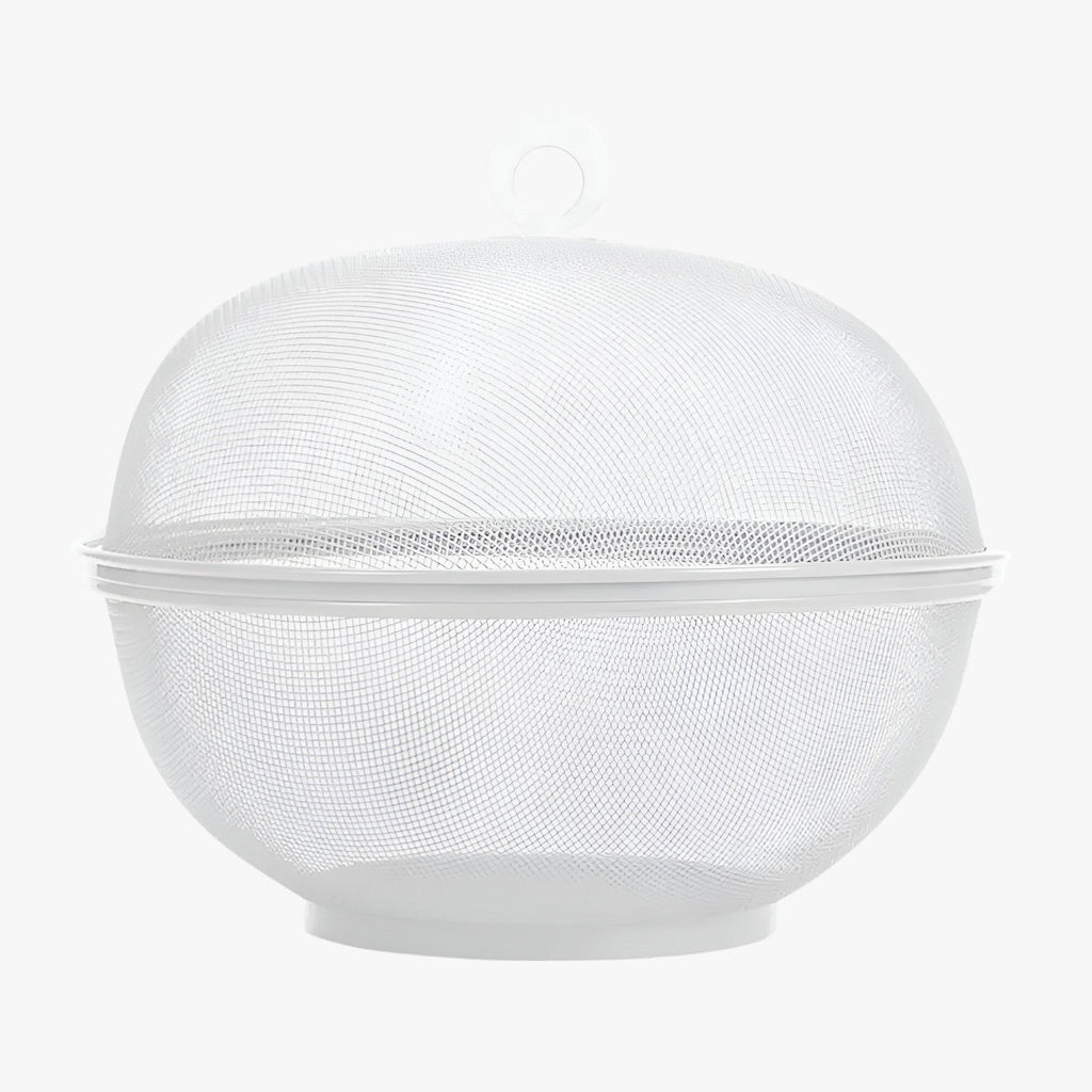 Täckt fruktförvaringsskål - Slitstarkt rostfritt stål håller frukten färsk