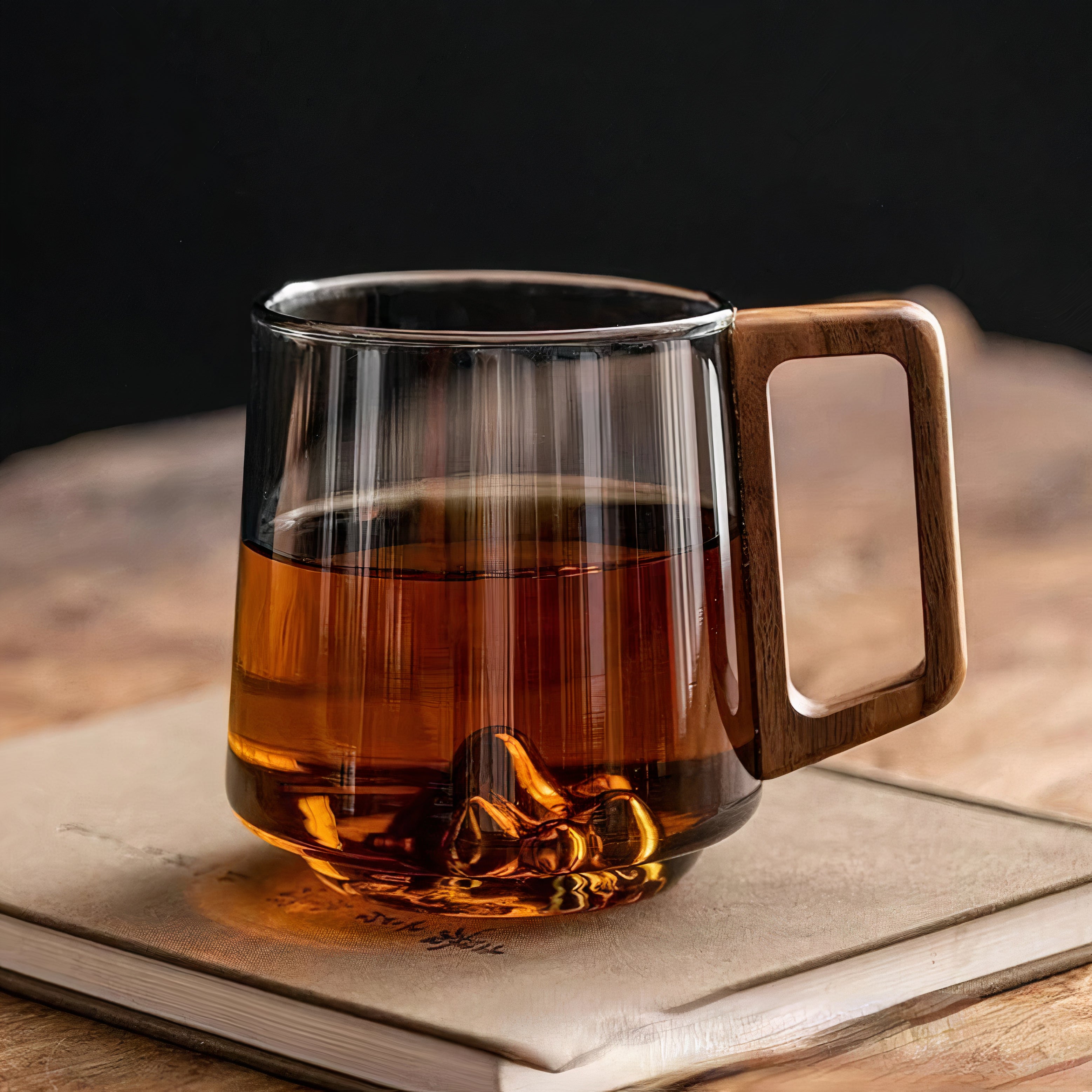 BrewLoom - Rökfärgade grå glaskaffekoppar