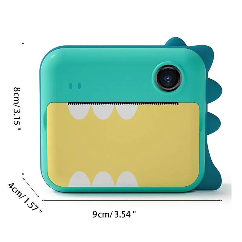 Barnkamera med direktutskrift – HD digital leksakskamera med inbyggd fotoskrivare