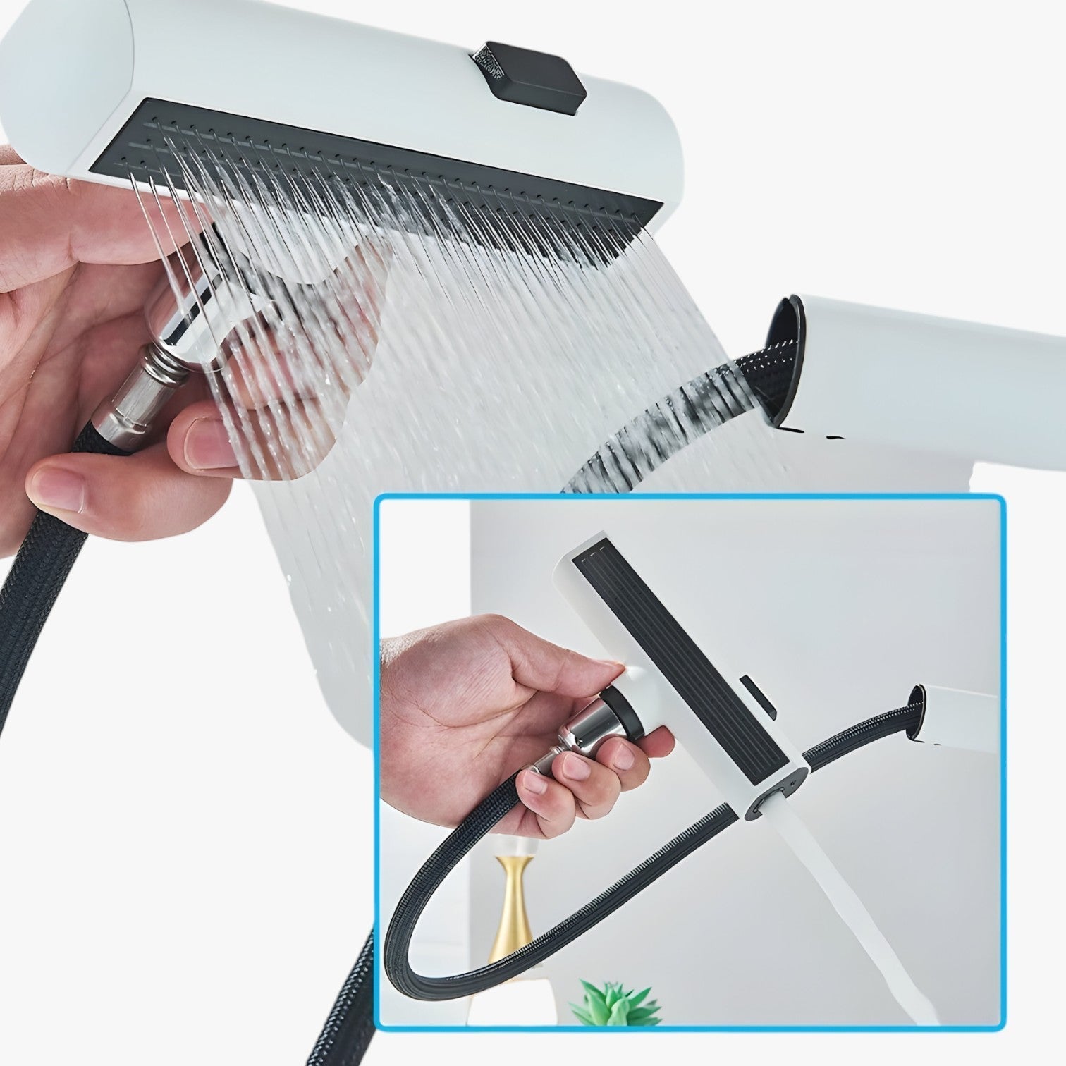 Smart LED-temperaturdisplay för kran – utdragbar vattenpip