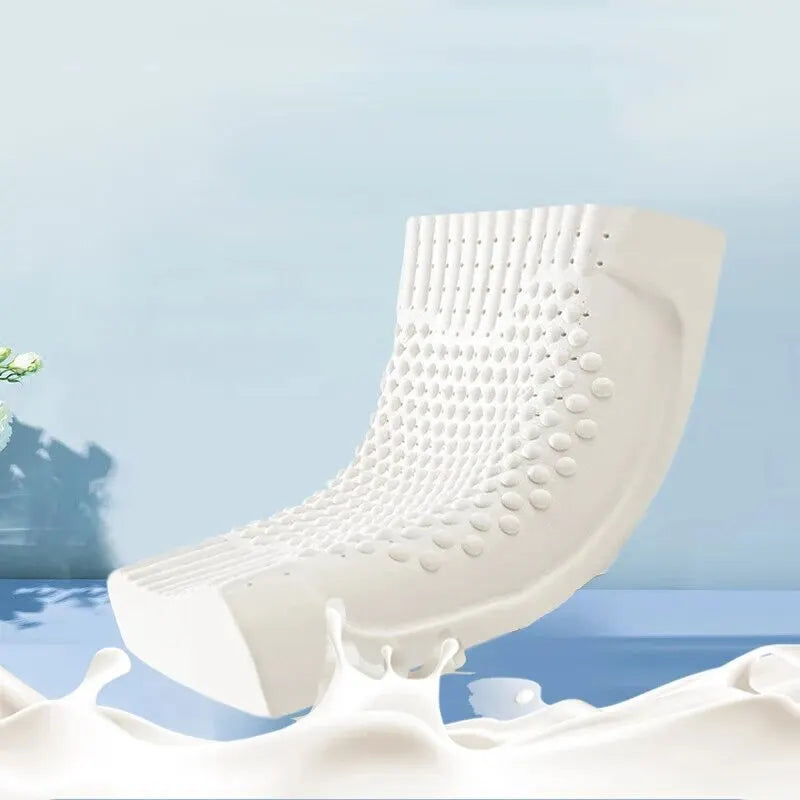 Andningsbar ergonomisk latexkudde – Hypoallergen, konturerad dubbelskiktsdesign