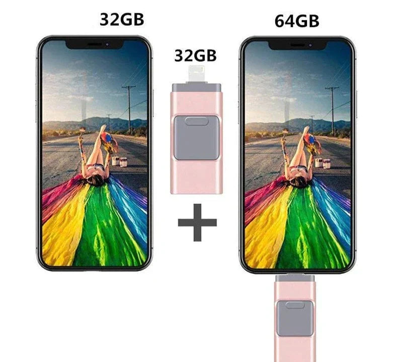 4-i-1 OTG USB-minne – Bärbar lagringsutbyggnad