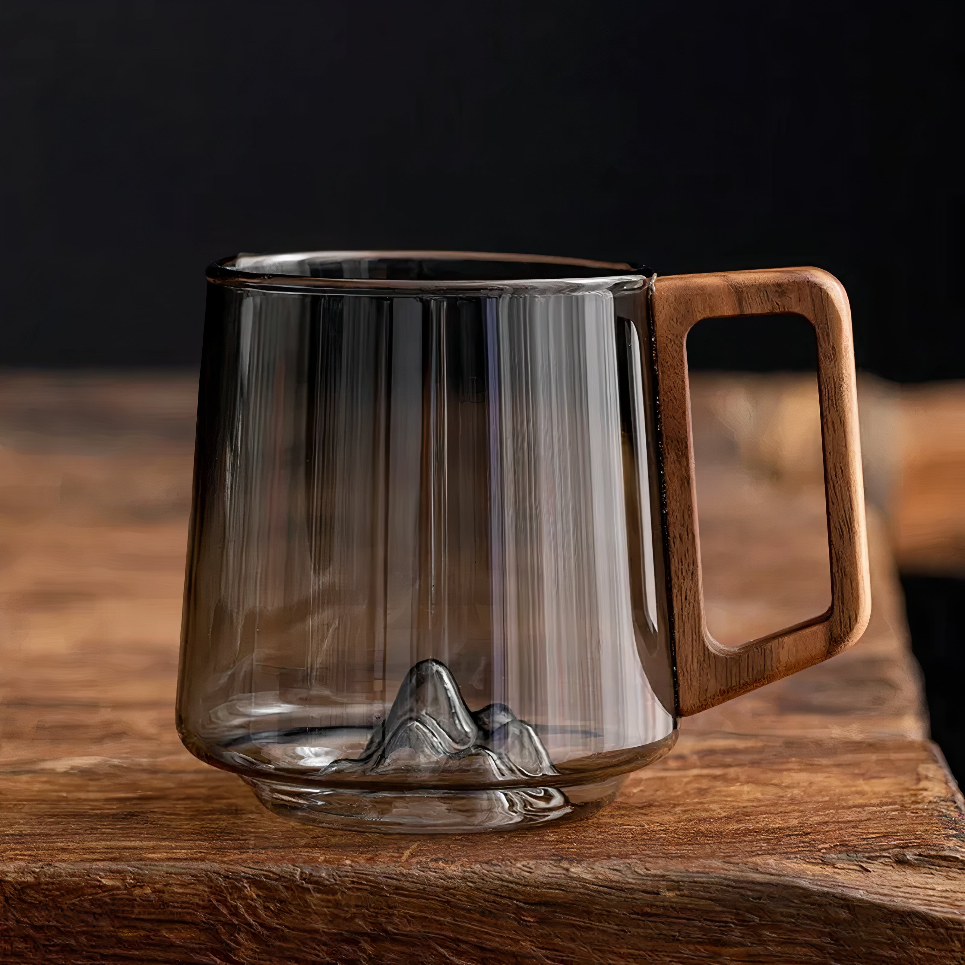 BrewLoom - Rökfärgade grå glaskaffekoppar