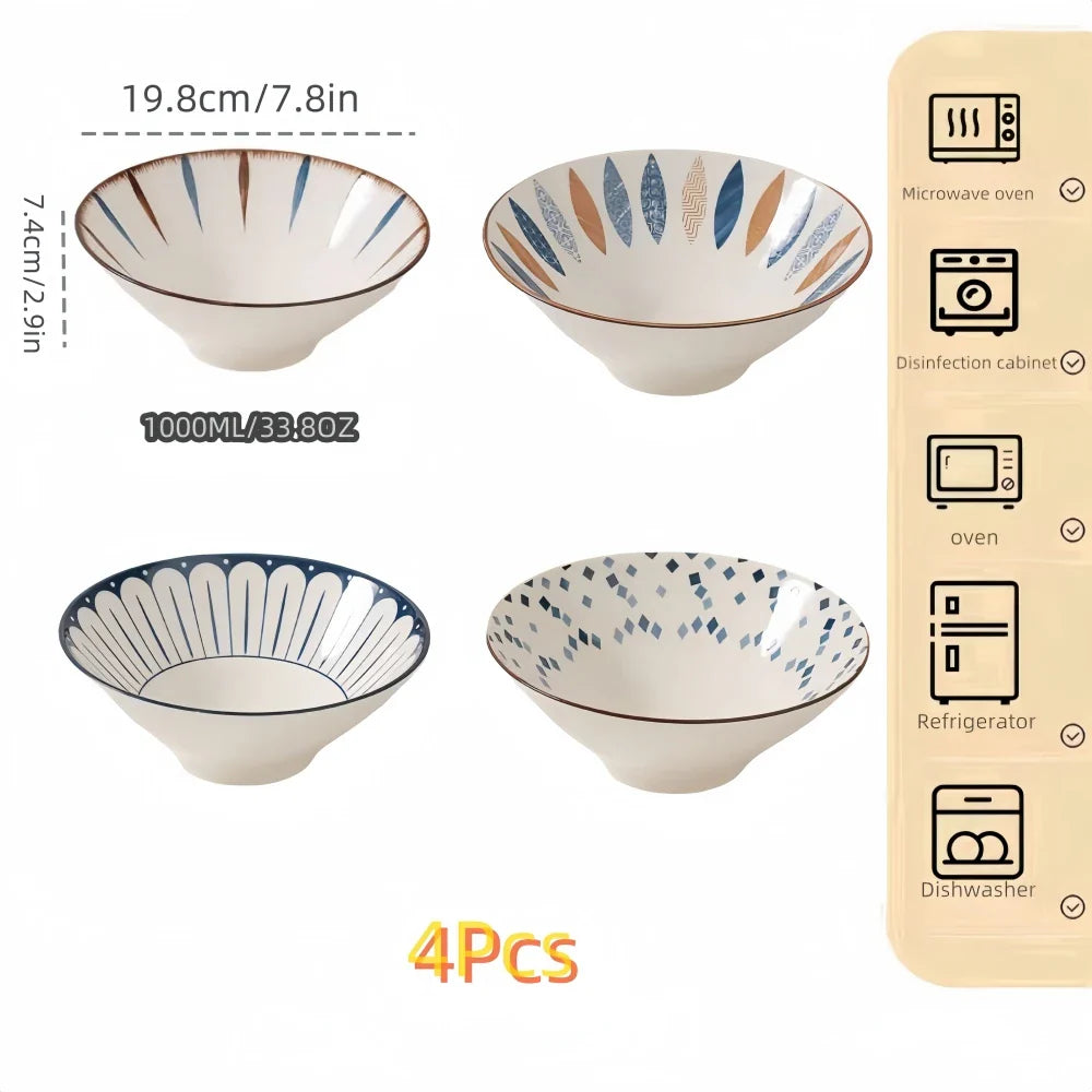 Äkta japanska nudelskålsset – Keramiska Ramen & Udon porslin