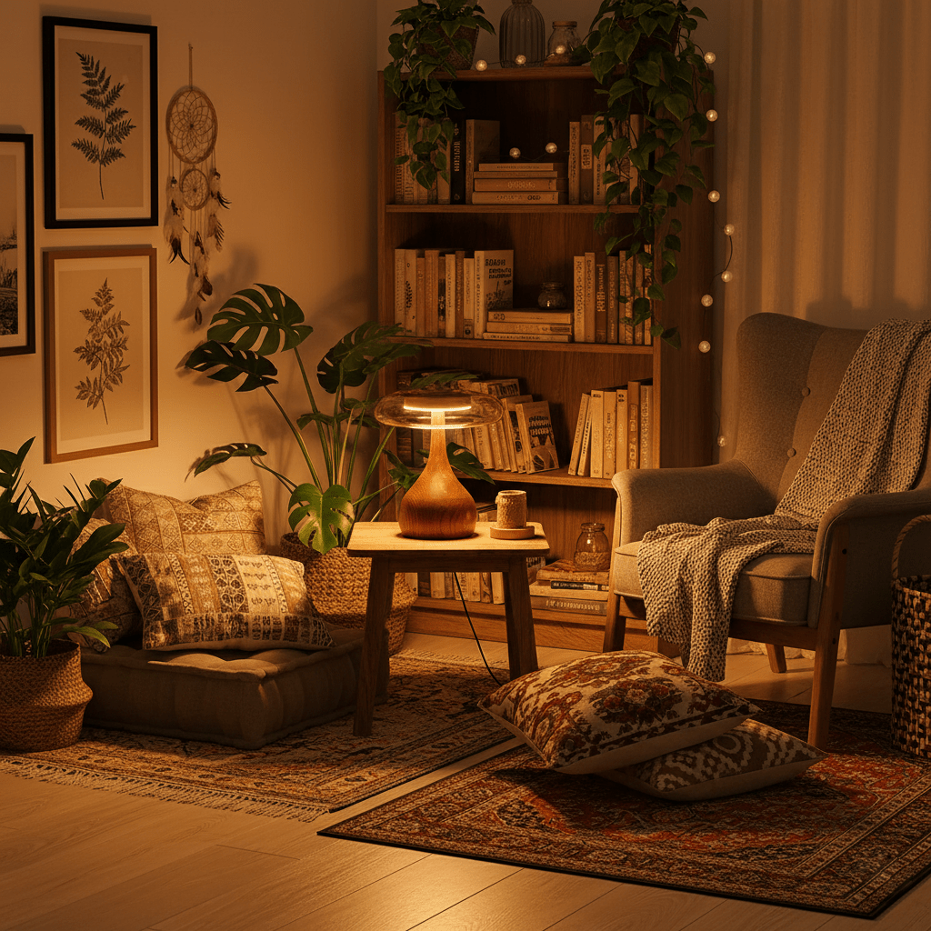 Modern bordslampa i keramik – Varm stämningsbelysning för eleganta interiörer