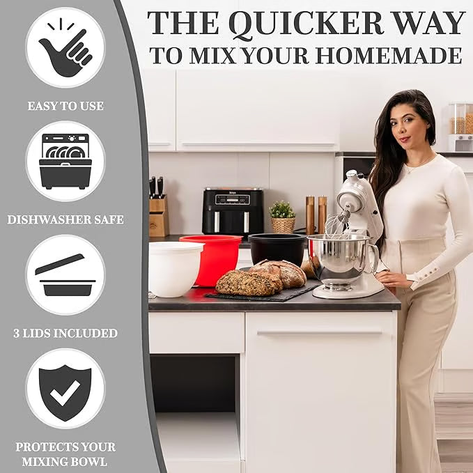 Flexibel silikoninsats för köksmaskin - kladdfri, non-stick bakhjälp